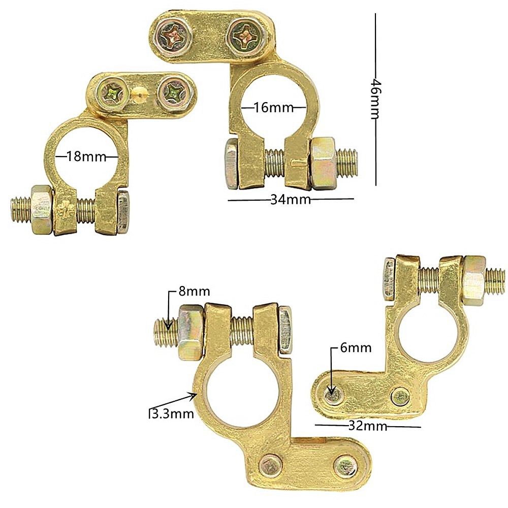Car Brass Battery Terminal Clips Clamps - Image 3