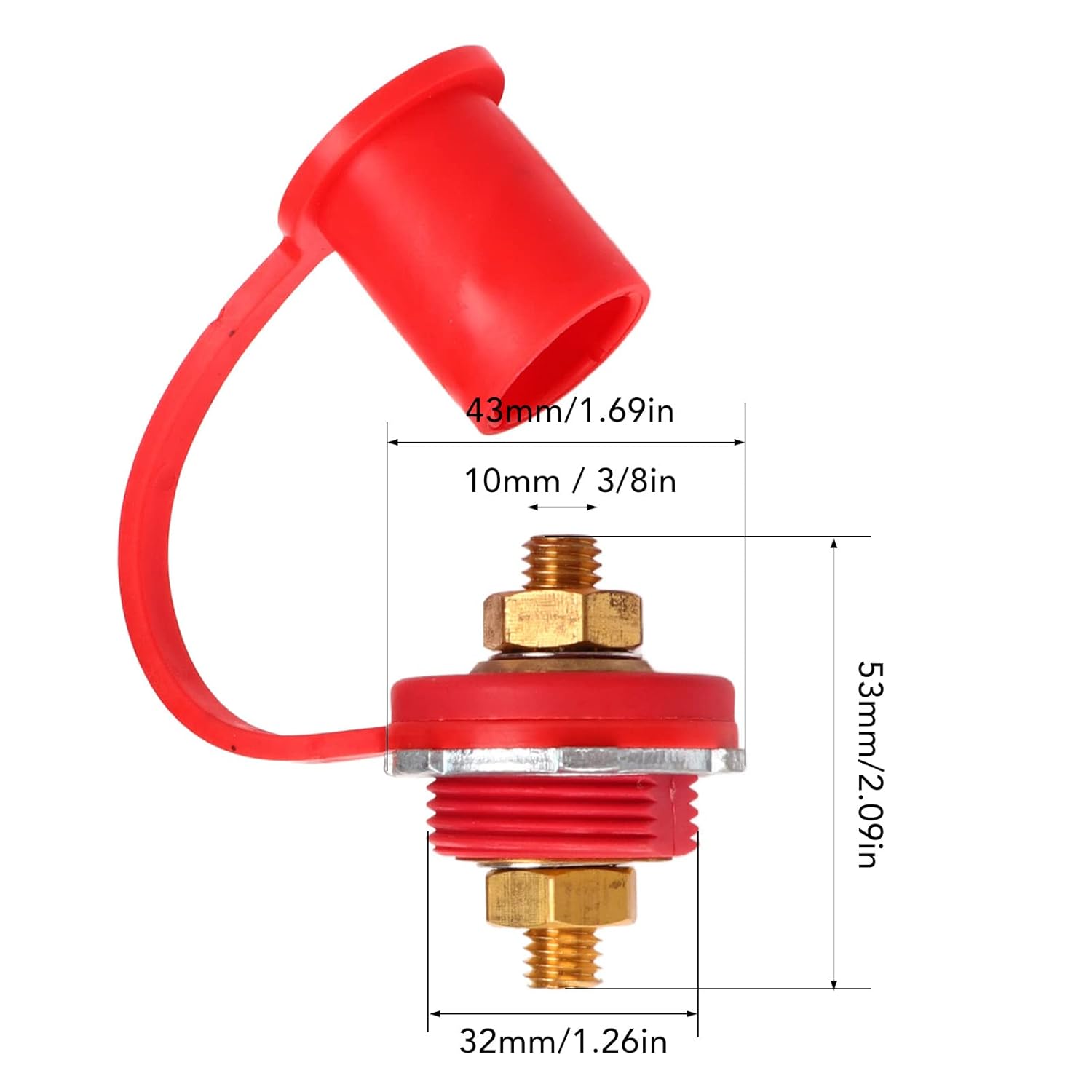 250A Rated Current Easy Operation Battery Bolt Terminal Stud - Image 2