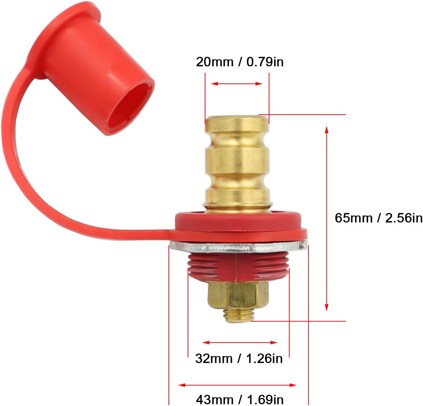 250A 20mm Battery Post Bridge Terminal Battery Charger Post Kit - Image 2