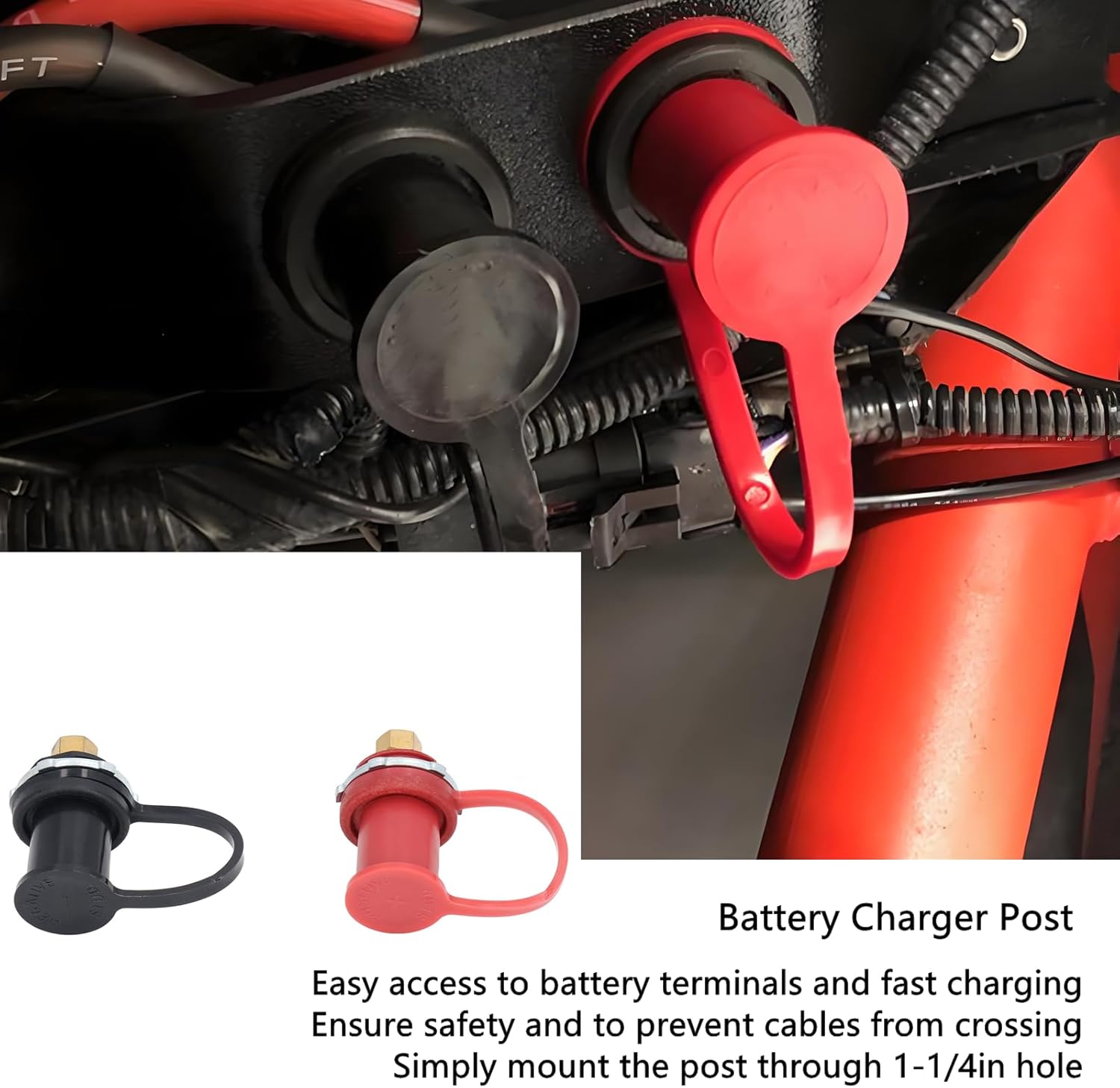 250A 20mm Battery Post Bridge Terminal Battery Charger Post Kit - Image 5