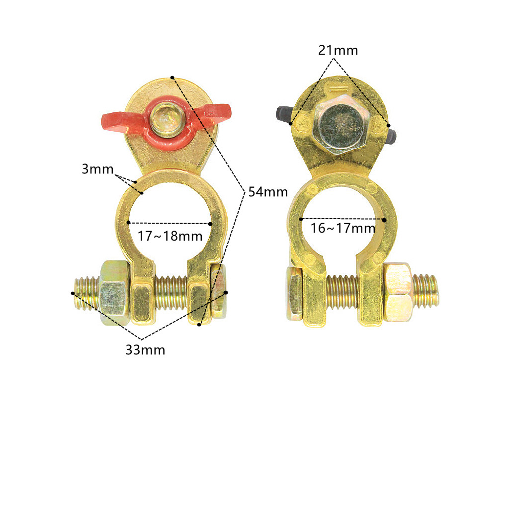 M8 Battery Terminal Connectors Pair of Wing Nut for Marine - Image 3