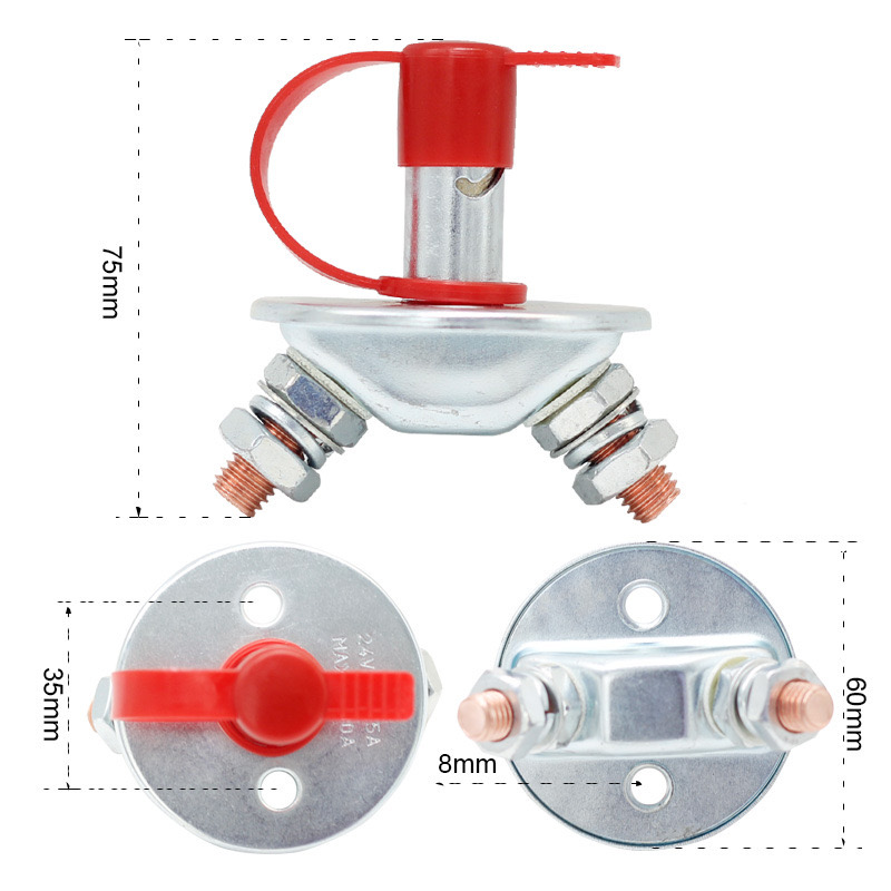 Battery Disconnect Switch 75A Plastic Cut off Isolator Power Kill Switch - Image 7