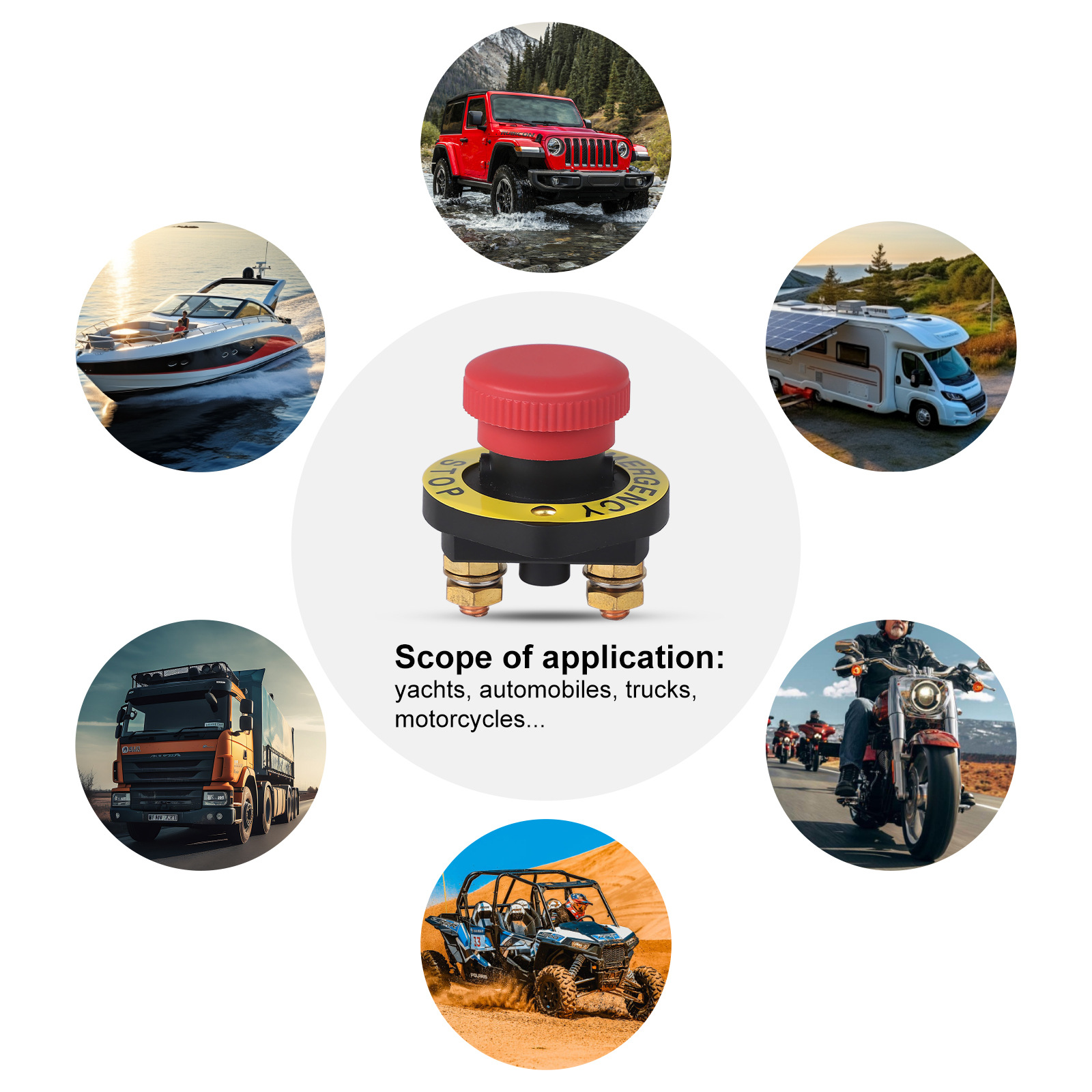 12V 75A Solenoid Emergency Stop Switch with Rotating Release - Image 10