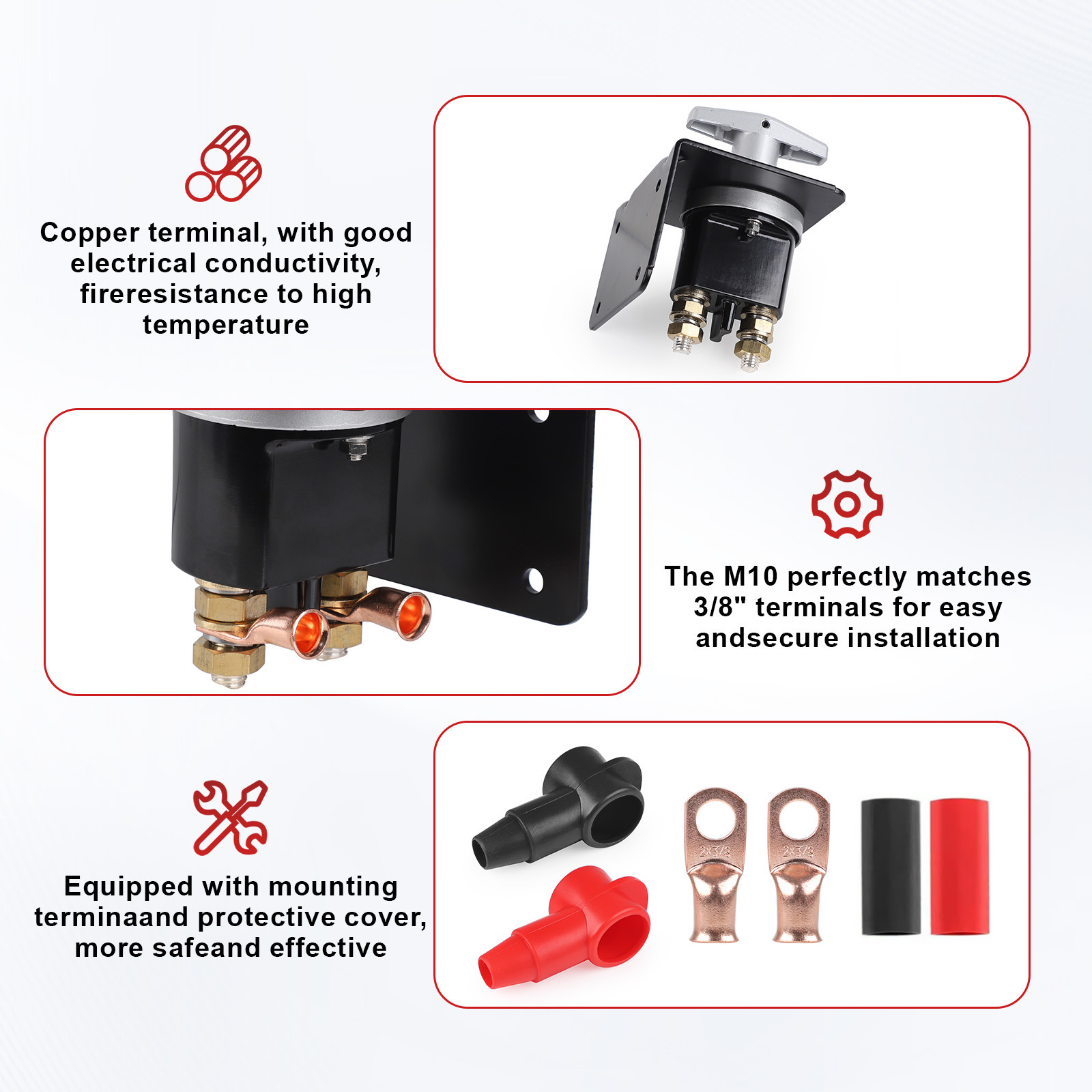 Cut Off Battery Disconnect Easy to Install for Boats Winches - Image 3