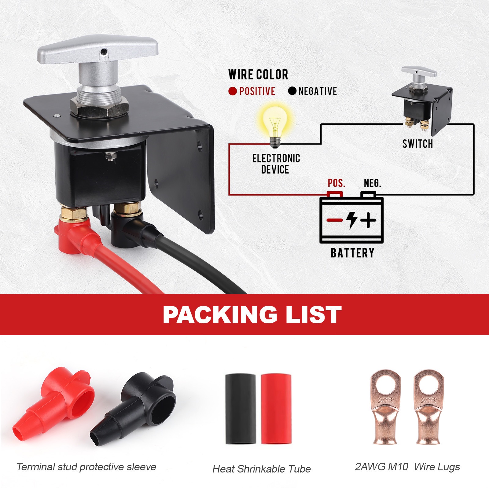 Cut Off Battery Disconnect Easy to Install for Boats Winches - Image 4