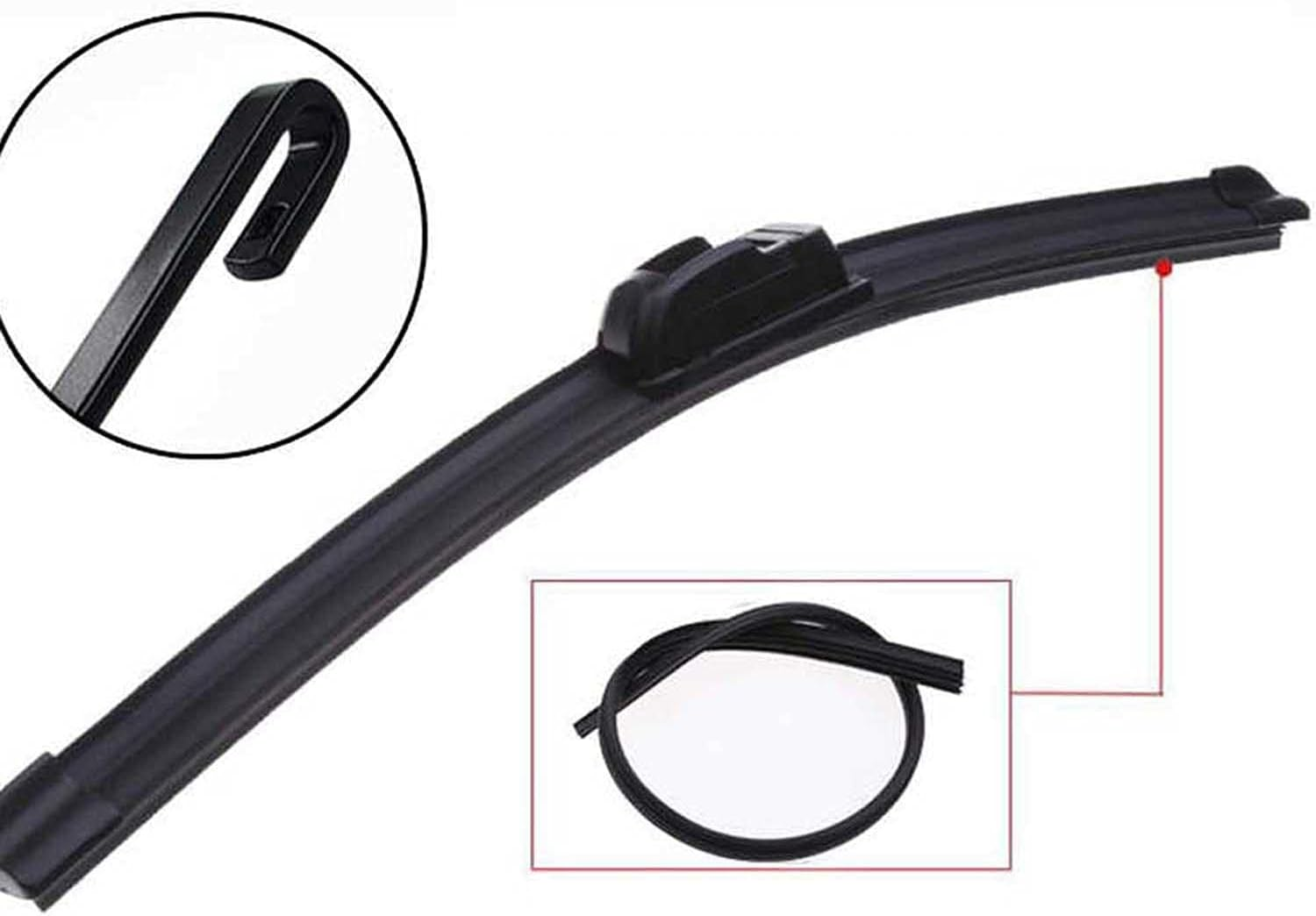 EL Car U-Type Frameless Auto Windscreen Wiper Blades Universal Rubber Wipers 14"-26" - Image 7